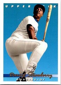 1993 Upper Deck #575 Darryl Strawberry Los Angeles Dodgers Baseball Trading Card 海外 即決