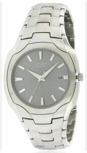 NEW* Citizen Eco-Drive Men's BM6010-55A Dress Stainless Steel Gray Dial Watch 海外 即決