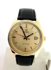 Vintage 14k Gold Cap OMEGA SEAMASTER Automatic Watch Cal 565* 166.022* SERCICED 海外 即決