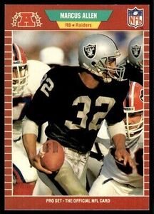 1989 Pro Set Marcus Allen Los Angeles Raiders #182 海外 即決