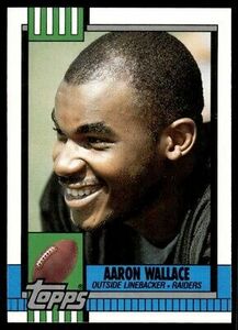 1990 Topps Traded Aaron Wallace Rookie Los Angeles Raiders #112T 海外 即決