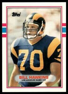 1989 Topps Traded Bill Hawkins Rookie Los Angeles Rams #89T Pack Fresh NM+ 海外 即決