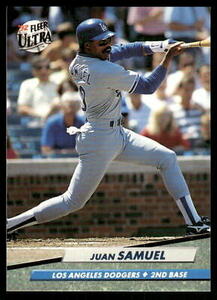 Juan Samuel 1992 Fleer Ultra #216 Los Angeles Dodgers 海外 即決