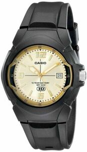 WATER RESISTANT DATE QUARTZ ANALOG MEN'S YELLOW CASIO SPORT WATCH MW-600F-9A #40 海外 即決