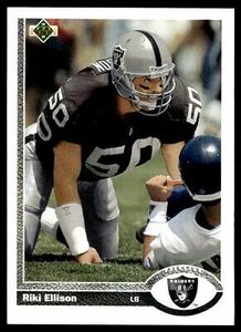 1991 Upper Deck Riki Ellison Los Angeles Raiders #586 海外 即決