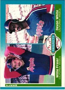 1987 Fleer 646 Willie Fraser / Devon White MLP, RC California Angels 海外 即決