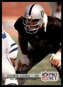 1992 Pro Set FACT Mobil Howie Long Los Angeles Raiders #211 海外 即決