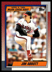 Jim Abbott 1990 Topps Major League Debut 1989 #1 California Angels 海外 即決