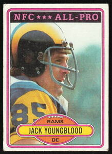 1980 Topps Jack Youngblood #370 Los Angeles Rams 海外 即決