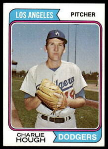 1974 Topps #408 Charlie Hough Baseball Los Angeles Dodgers 海外 即決