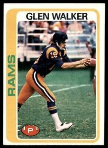 1978 Topps Glen Walker Rookie Los Angeles Rams #479 海外 即決