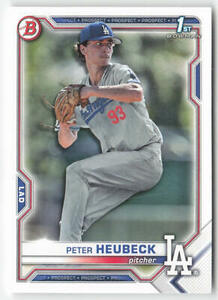 Peter Heubeck 2021 Bowman Draft #BD-146 Los Angeles Dodgers 海外 即決