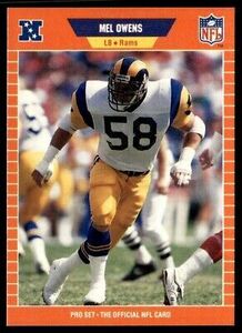 1989 Pro Set Mel Owens Rookie Los Angeles Rams #206 海外 即決