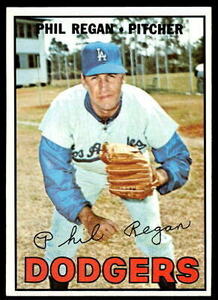 1967 Topps #130 Phil Regan Los Angeles Dodgers 海外 即決