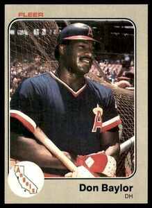 1983 Fleer Don Baylor California Angels #77 海外 即決