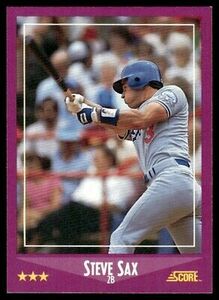 1988 Score Steve Sax Los Angeles Dodgers #35 海外 即決