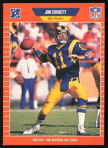 1989 Pro Set Jim Everett #199 Los Angeles Rams 海外 即決