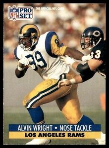 1991 Pro Set Alvin Wright Los Angeles Rams #206 海外 即決