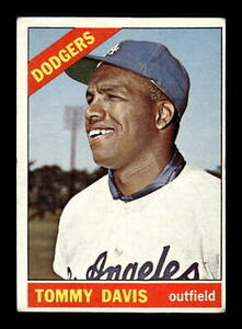 1966 Topps Baseball #75 Tommy Davis Very Good Los Angeles Dodgers 海外 即決