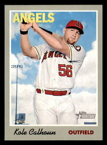 2019 Topps Heritage #4 Kole Calhoun Los Angeles Angels 海外 即決