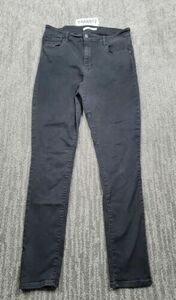 Levi's 721 High Rise Skinny Jeans Stretch Denim Modern Black Men's 32x30 海外 即決