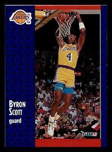 Byron Scott 1991-92 Fleer #102 Los Angeles Lakers Near Mint NM 海外 即決