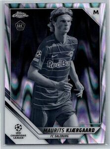 2022 TOPPS-CHROME MAURITS KJAERGAARD RC FC RED BULL SALZBURG #54 SP BLACK & 海外 即決