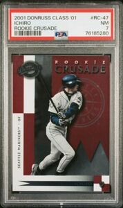 2001 DONRUSS CLASS '01 ICHIRO SUZUKI ROOKIE CRUSADE 175/300 (RC) #RC-47 PSA 7 海外 即決