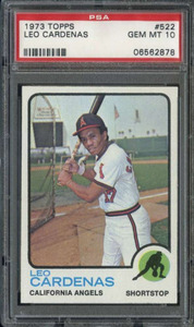 1973 TOPPS #522 LEO CARDENAS PSA 10 ANGELS *B73656 海外 即決