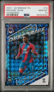 2021-22 Panini Mosaic Premier League Overdrive Rookie PSA 10 CASE HIT 海外 即決