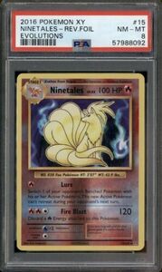 2016 ポケモン XY Evolutions #15 Ninetales Reverse Foil PSA 8 海外 即決