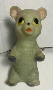 Vtg 50s 60s Cute RUBBER Bear SQUEAK TOY Made In Japan 海外 即決