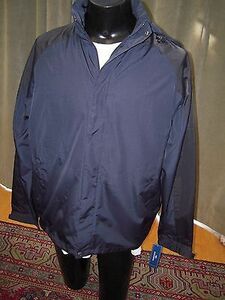 Dockers Jacket Hoodie Size Large L Navy Blue NWT $120 Pockets Nice Clean Slick 海外 即決