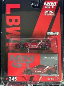 Mini GT 1:64 LB Works Nissan GT-R R35 Red #345 LB Work Livery 2.0 MiJo Exclusive 海外 即決