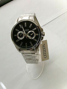 BRAND NEW CITIZEN MEN'S WATCH AG8320-55E IN ALL STAINLESS STEEL AND BLACK DIAL 海外 即決