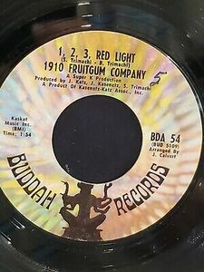 1910 FRUITGUM COMPANY 7" 45 RPM "1,2,3 レッド / Light" & "Sticky Sticky" VG condition 海外 即決