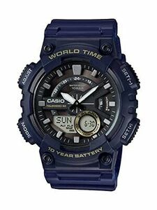 Casio Men's Heavy Duty Quartz Resin Watch, Color: Blue (Model: AEQ110W-2AV) 海外 即決