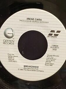 IRENE CARA 7" 45 RPM "Breakdance" & "Cue Me Up" VG+ condition 海外 即決