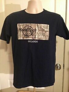 HARD ROCK CAFE ORLANDO NAVY BLUE VINTAGE T SHIRT SMALL 海外 即決