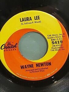 WAYNE NEWTON 7" 45 RPM "Laura Lee" "I'll Be With You In Apple Blossom 時間 /" VG+ 海外 即決