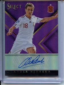 2015-16 Panini Select #SS-AH Ander Herrera Signatures Purple Prizm #/25 10003457 海外 即決