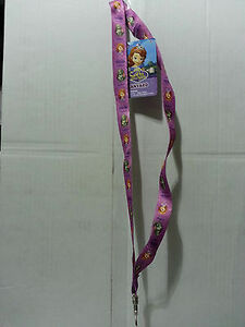 DISNEY PRINCESSES SOFIA PURPLE COLOR LANYARD WITH KEYCHAIN CLIP MUST 海外 即決