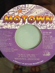 MICHAEL JACKSON 7" 45 RPM -"Call on Me" & "Farewell My Summer Love /" VG+ cond. 海外 即決