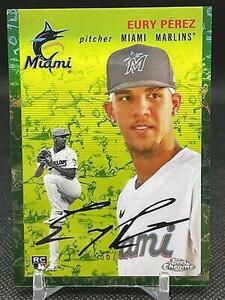 2023 Topps Chrome Platinum Eury Perez Toile White Green Refractor #/99 RC Rookie 海外 即決