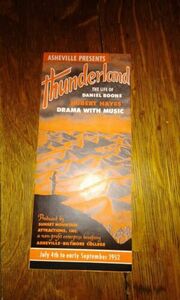 Old Vintage 1952 Brochure Asheville NC Present Thunderland Daniel Boone Brochure 海外 即決