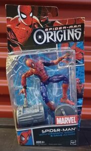 Hasbro Spider-Man Origins Spider-Man w/ Magnetic Shoot Action Figure 2006 NIB 海外 即決