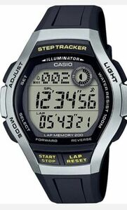 Casio Men's Illuminator Step Tracker Black Resin Strap 49mm Watch WS2000H-1A2V 海外 即決