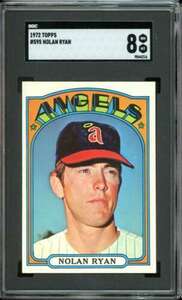 1972 Topps #595 Nolan Ryan Angels HOF SGC 8 NM-MT 海外 即決