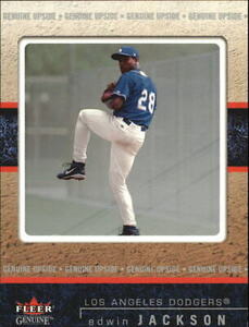 2003 Fleer Genuine Baseball Card #138 Edwin Jackson GU Rookie/1000 海外 即決