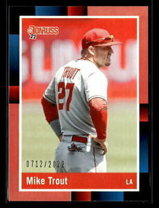 Mike Trout 2022 Donruss #265 Red /2022 Los Angeles Angels 海外 即決